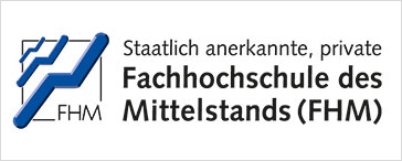 Logo des Kooperationspartners Fachhochschule des Mittelstands (FHM)
